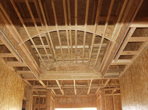 Curved Ceiling in Bathroom